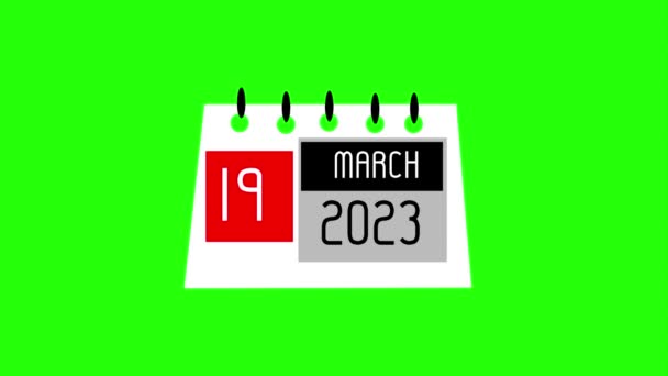 Календарный Отсчет Января 2023 2024 Год — стоковое видео