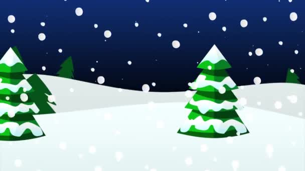 Winter Background Snow Falling Video Clip