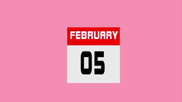 Cuenta Atrás Para Día San Valentín14 Febrero — Vídeos de Stock
