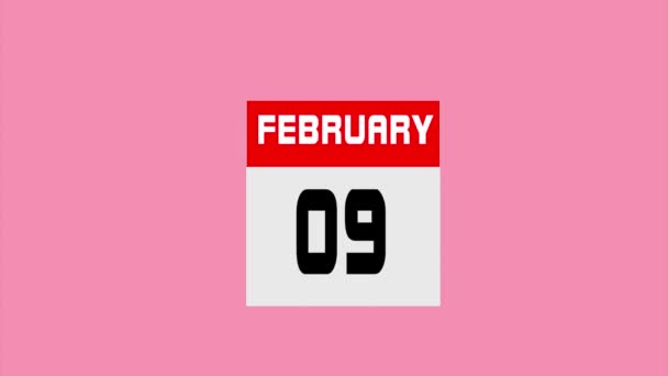 Cuenta Atrás Para Día San Valentín14 Febrero — Vídeos de Stock