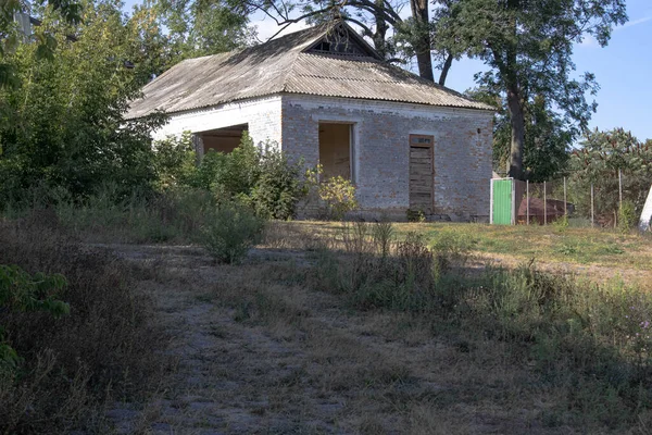 Uma Casa Abandonada Ucrânia Uma Das Vilas Esta Casa Costumava — Fotografia de Stock