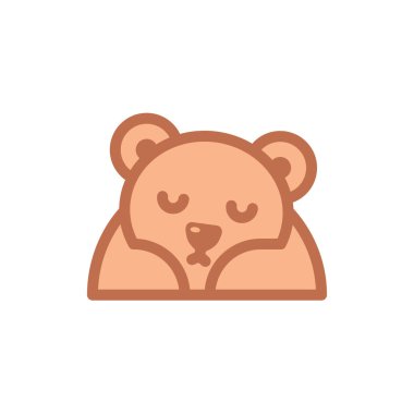 Uyuyan ayı vektör sanatında 