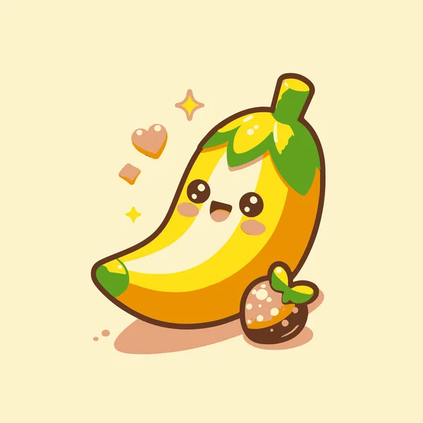 Vector Cartoon Cute Banana Character Cute Cartoon Character Cute