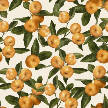 Beyaz arka planda olgun sarı elmalarla yapılmış desen. Sarı elma mandalinalı suluboya deseni. suluboya desenli elmalar ve yapraklarla