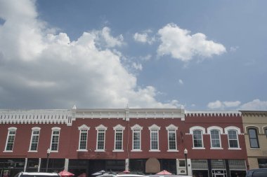 Downtown Bentonville, Arkansas on a Summer day. clipart