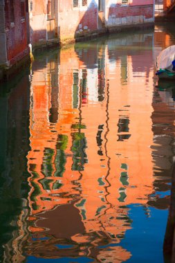 Reflections in the canals of Venice Italy. clipart