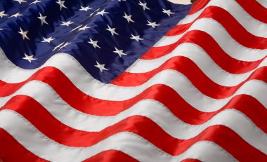 Bir Amerikan Bayrağının Yakın Çekimi.