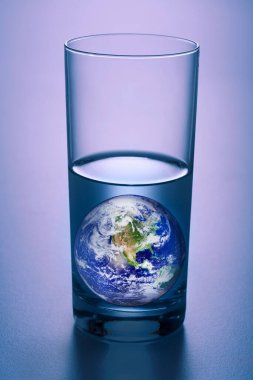 Earth inside of a glass clipart