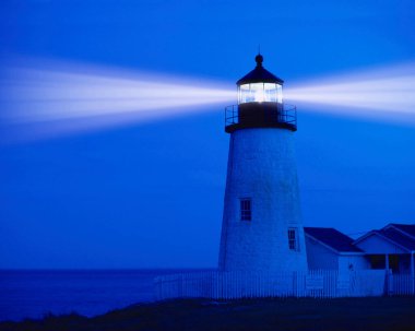 Pemaquid Lighthouse in Pemaquid Maine.   clipart