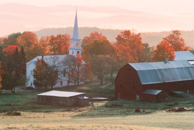 Peacham, Vermont in Autumn. clipart