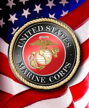 A.B.D. Deniz Kuvvetleri Amblemi.