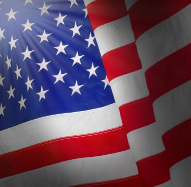 Güneşli Amerikan Bayrağı.