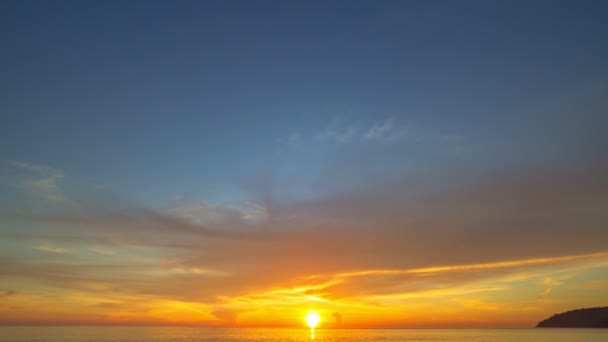 Χρονική Λήξη Τοπίο Ηλιοβασίλεμα Πάνω Από Σύννεφα Του Ωκεανού Καλύπτουν — Αρχείο Βίντεο