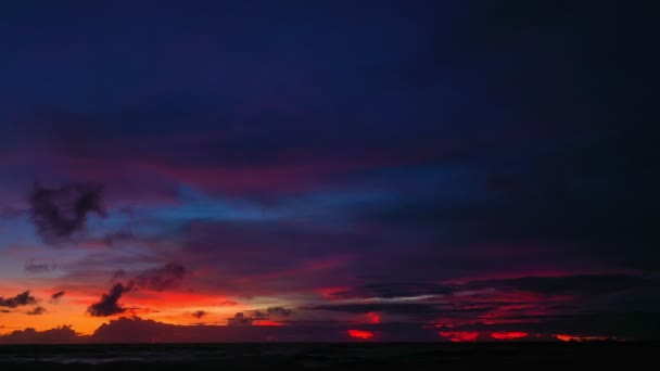 Повітряний Вид Красиве Небо Над Пхукетом Карона Таїланд Барвисті Хмари — стокове відео