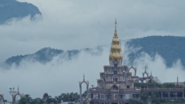 High angle view beautiful sky at sunrise above the island..scenery bright sky at Rawai beach Phuket Thailand..4k stock footage video in travel concept. island view background.