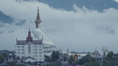High angle view beautiful sky at sunrise above the island..scenery bright sky at Rawai beach Phuket Thailand..4k stock footage video in travel concept. island view background.