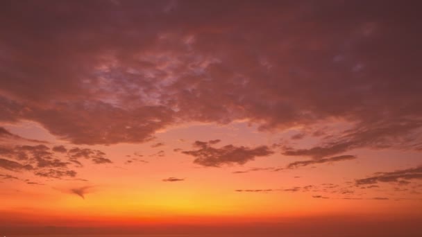 Fotografía Aérea Cielo Colorido Crepúsculo Por Encima Del Punto Vista — Vídeo de stock