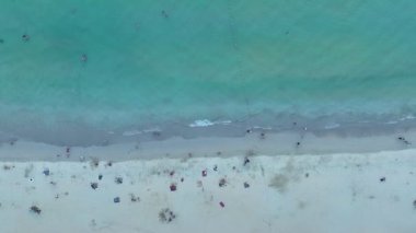 aerial view colorful sky in twilight at Kata beach Phuket..abstract nature background. .Sunset with sweet color light rays and other atmospheric effects over the island..4k video colorful sky backgrou