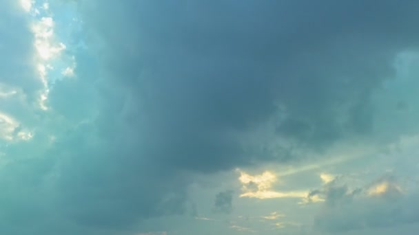 Panorama Majestätisk Landskap Antenn Hyper Lapse Utsikt Ljus Genom Himlen — Stockvideo