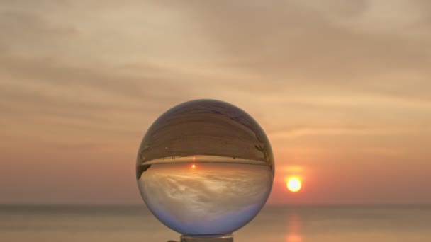 Time Lapse Άποψη Της Πολύχρωμης Φύσης Στο Ηλιοβασίλεμα Μέσα Κρυστάλλινη — Αρχείο Βίντεο