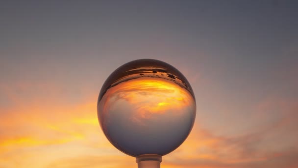 Time Lapse Άποψη Της Πολύχρωμης Φύσης Στο Ηλιοβασίλεμα Μέσα Κρυστάλλινη — Αρχείο Βίντεο