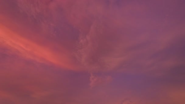 Vista Aérea Impresionante Cielo Rosa Mar Crepúsculo Escena Colorido Canal — Vídeos de Stock
