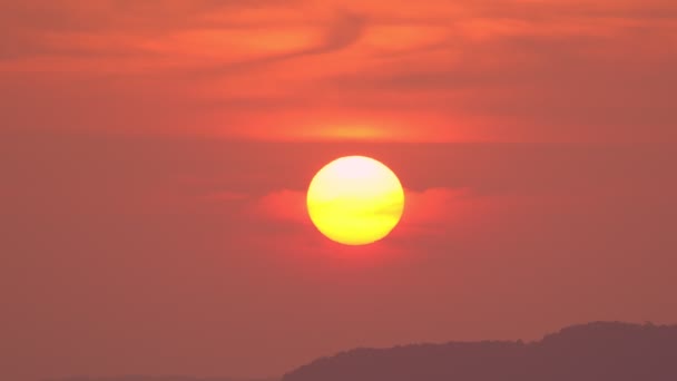 Färgrik Röd Himmel Vid Solnedgången Strålande Färg Sky Konsistens Abstrakt — Stockvideo