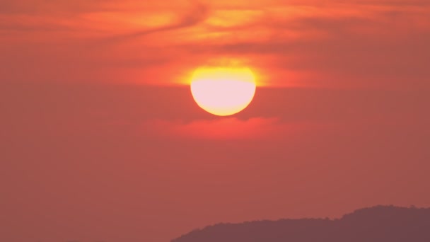 Färgrik Röd Himmel Vid Solnedgången Strålande Färg Sky Konsistens Abstrakt — Stockvideo