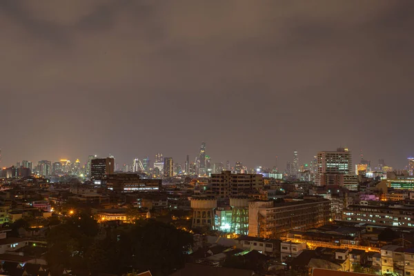 Flygfoto Över Bangkok Natten — Stockfoto