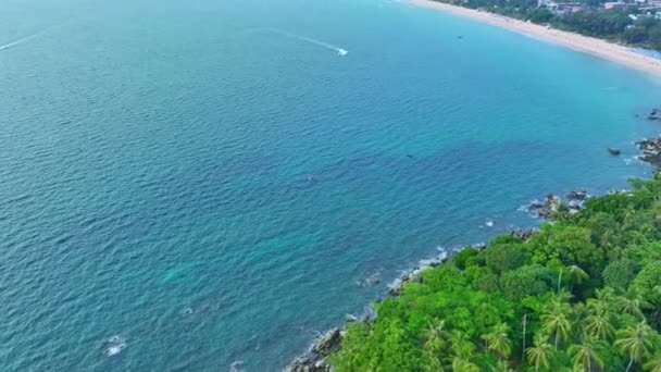 Vista Aérea Del Mar Azul Phuket Fondo Naturaleza Perfecta — Vídeo de stock