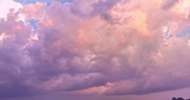 Mangrovlarda dolanan kanallar kalp şeklinde bir ada yaratıyor. İnsansız hava aracı görüntüsü. Kalp şeklindeki adanın üzerindeki bulutlu güzelliği hayal edin. Gün batımında arka planda güzel bir yağmur bulutu.. 