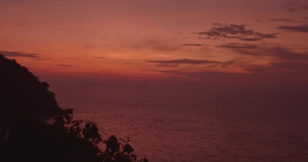Deniz Suyunun Üzerinde Yükselmek Güneşli Deniz Manzarası Horizon Panorama Dağı — Stok video