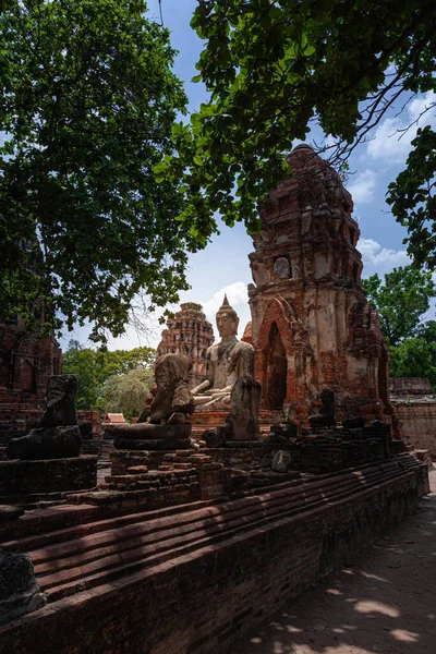 Ruiny Stolicy Okresu Ayutthaya Piękno Zrujnowanej Architektury Kwitnącego Miasta Kościoły — Zdjęcie stockowe