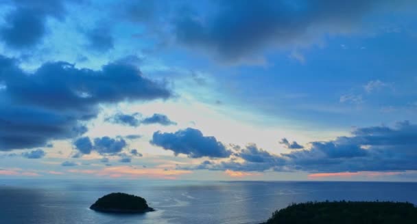 Океан Небо Закат Восход Солнца Пляже Ката — стоковое видео