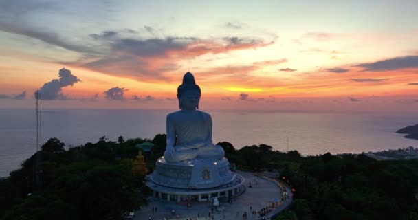 Phuket Büyük Buda Nın Etrafındaki Hava Manzarası Phuket 360 Derecelik — Stok video