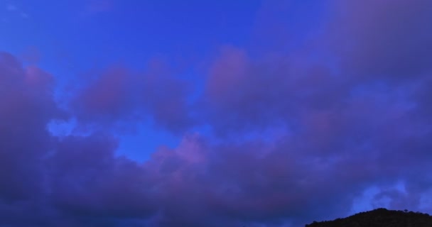 Вид Воздуха Сцена Красочного Романтического Неба Яркое Красочное Облачно Красивое — стоковое видео