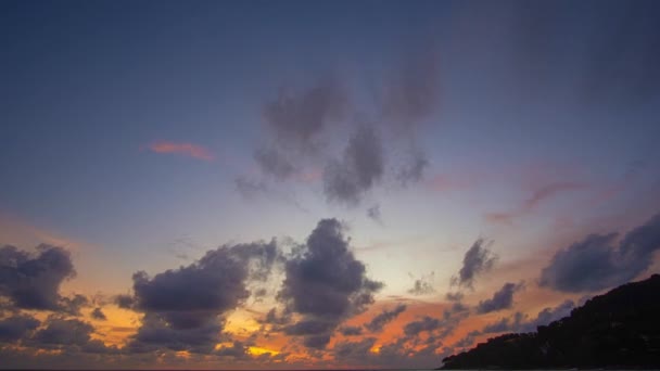 Letecký Pohled Scenérie Světlo Obloze Nad Chalong Gulf Amazing Růžové — Stock video