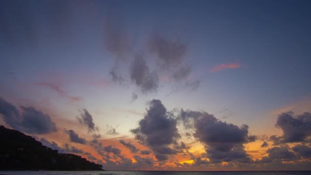 Letecký Pohled Scenérie Světlo Obloze Nad Chalong Gulf Amazing Růžové — Stock video
