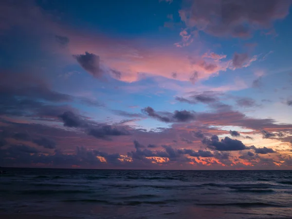 Vista Aerea Scena Romantico Tramonto Alla Spiaggia Kata Noi Phuket — Foto Stock