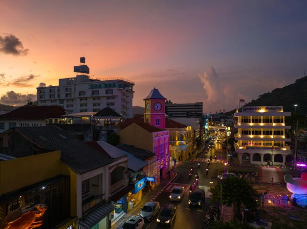 Editorial Phuket Thailand Mai 2023 Zeitraffer Beleuchtung Zeigt Antike Gebäude — Stockfoto