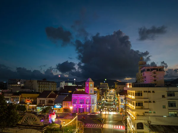 Redactioneel Phuket Thailand Mei 2023 Time Lapse Verlichting Show Oude — Stockfoto