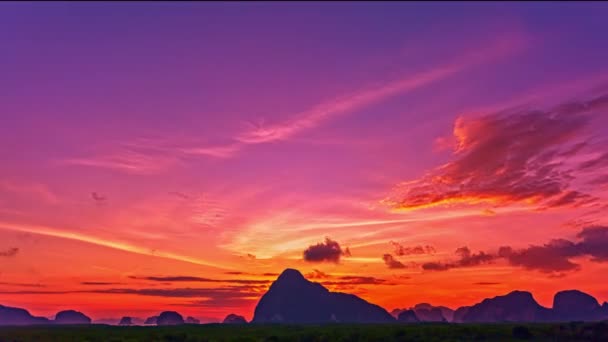 Time Lapse Amazing Light Nature Cloudscape Sky Samed Nang Chee — Stock Video