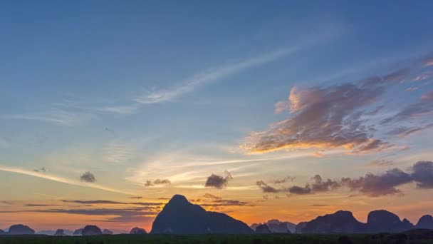 Time Lapse Majestic Sunset Sunrise Landscape Fantasy Cloud Scape Sunrise — Vídeos de Stock