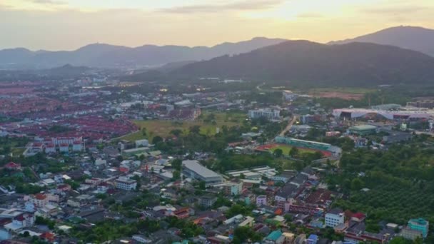 Luftudsigt Ved Khao Rang Udsigtspunkt Solnedgang Khao Rang Udsigtstårn Populært – Stock-video