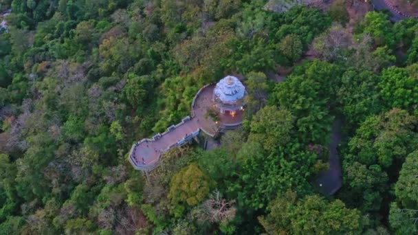 Vista Aérea Mirador Khao Rang Atardecer Torre Del Mirador Khao — Vídeos de Stock