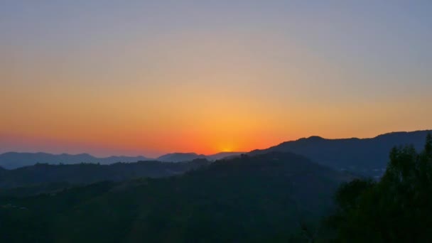 Luchtfoto Van Majestueuze Zonsondergang Zonsopgang Landschap Verbazingwekkend Licht Van Natuur — Stockvideo