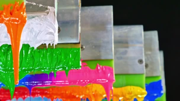 플라스틱 프린터 바지와 직물에 인쇄하는 플라스 잉크로 — 비디오