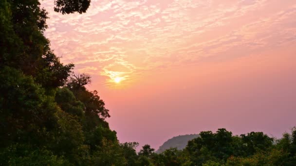 Μαγευτικό Ηλιοβασίλεμα Την Ανατολή Του Ηλίου Τοπίο Καταπληκτικό Φως Της — Αρχείο Βίντεο