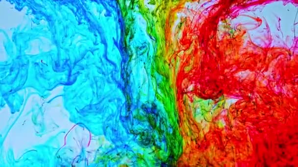 Miracle Aquarelles Colorées Qui Changent Forme Mélangent Les Couleurs Les — Video