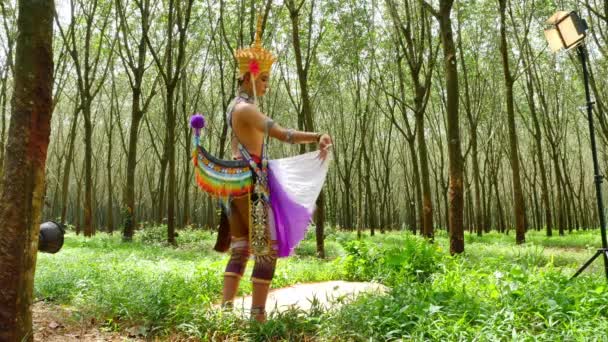 Nora Forma Tradiční Lidové Umění Které Populární Regionu Jižní Thajsko — Stock video